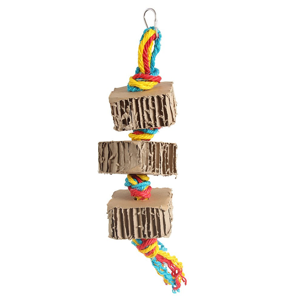 Blocks & Knots Chunky Cardboard Parrot Toy - Small