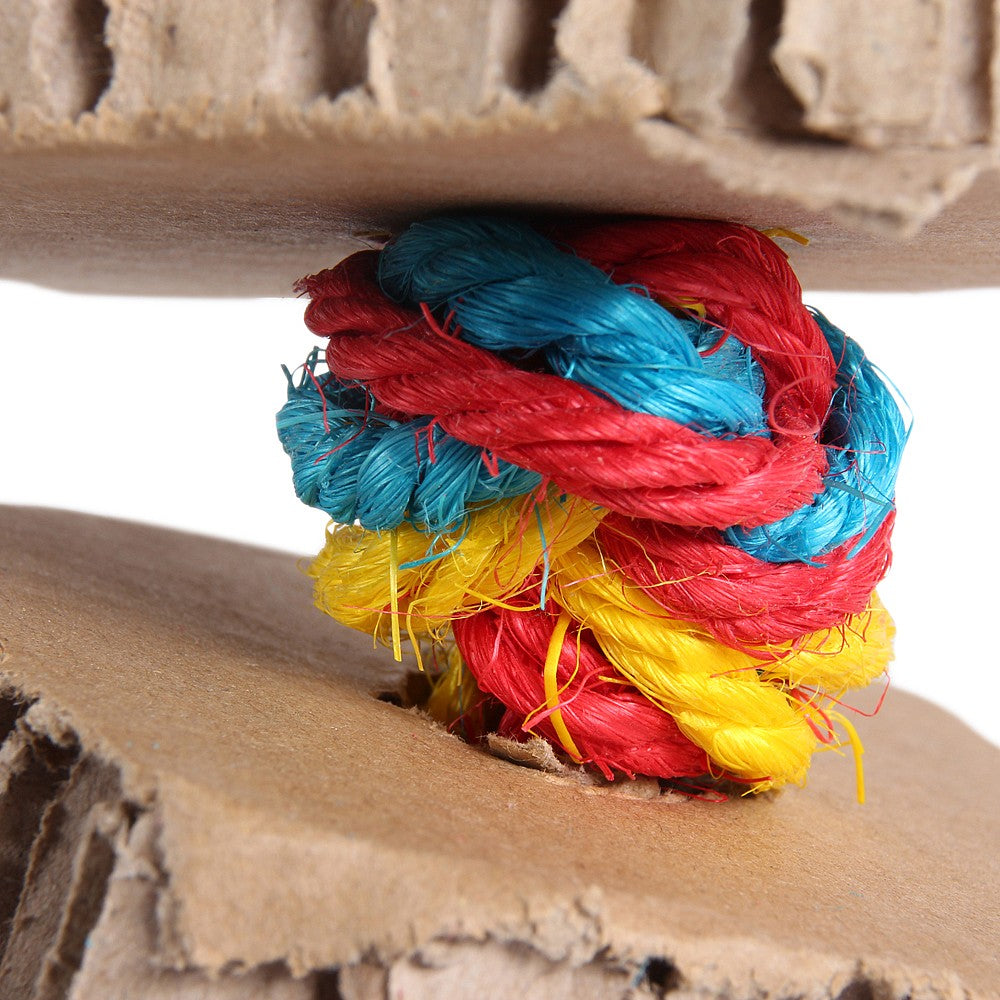 Blocks & Knots Chunky Cardboard Parrot Toy - Small
