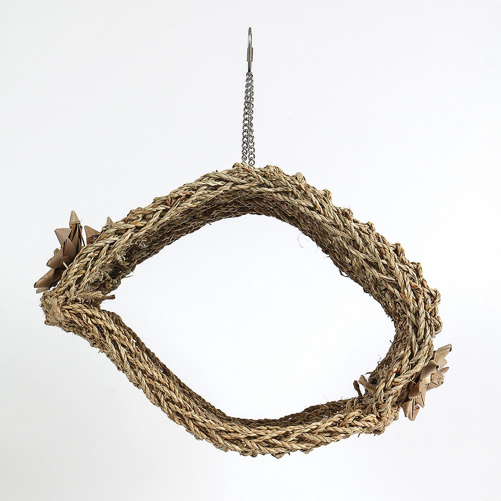 Natural Woven Seagrass Parrot Hideaway Tent Large