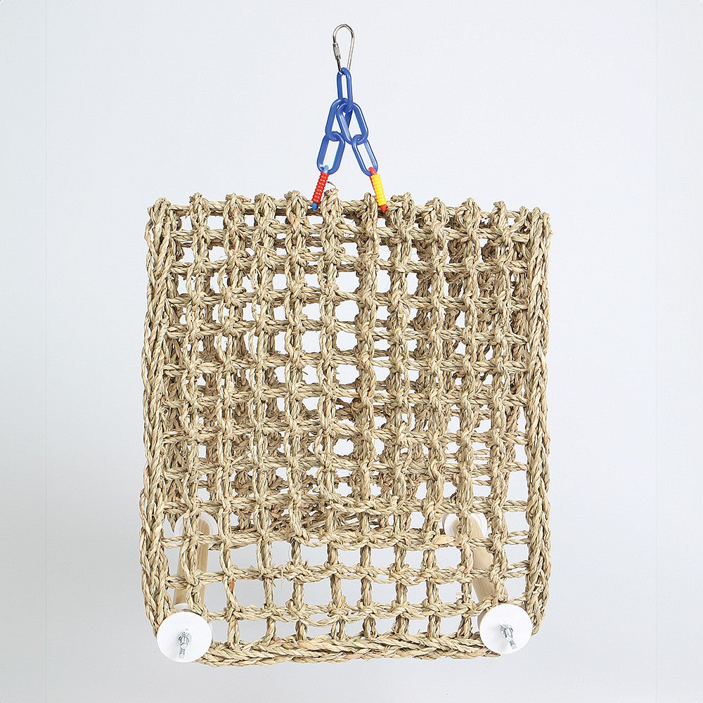 Wagon Ho Natural Woven Seagrass Parrot Perch Tent Large