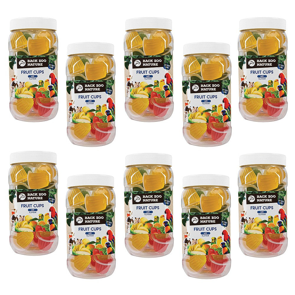 Tubs of 24 Assorted Jelly Cups Parrot Treats - Case of 10