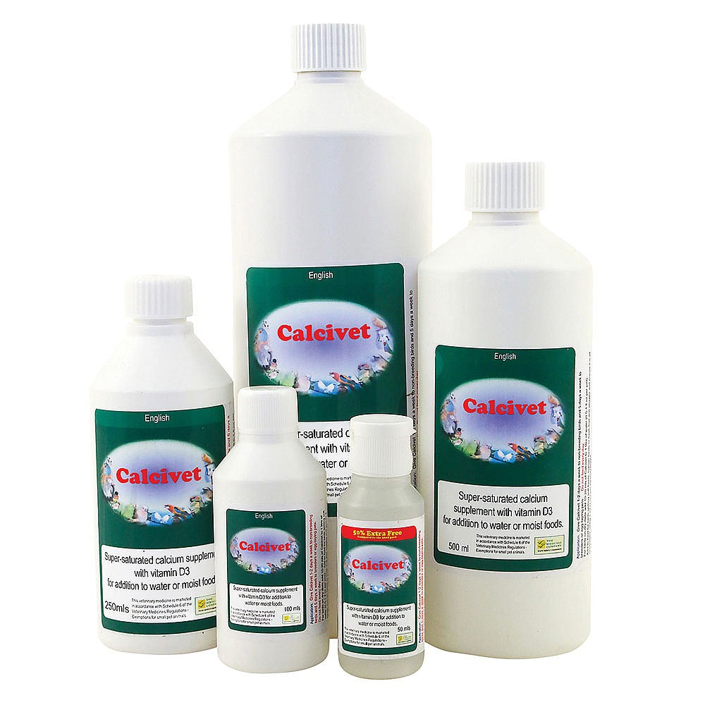 Calcivet 50ml Liquid Calcium and D3 Supplement