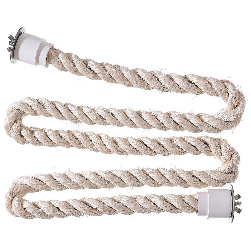 Medium sisal rope zig-zag parrot perch – woven rope perch that promotes climbing and foot exercise for medium parrots