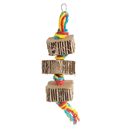 Blocks & Knots Chunky Cardboard Parrot Toy - Small