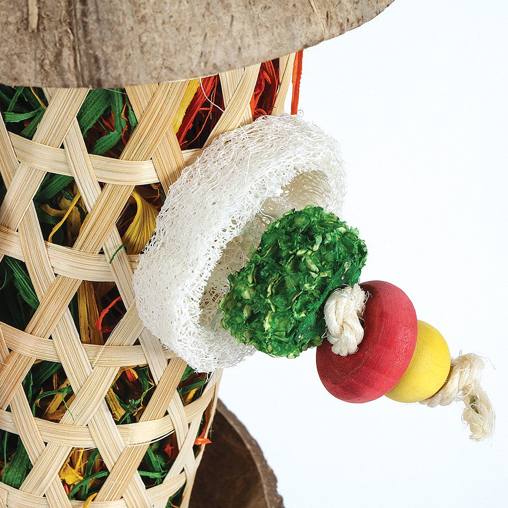 Coco Foraging Basket Surprise Natural Foraging Parrot Toy