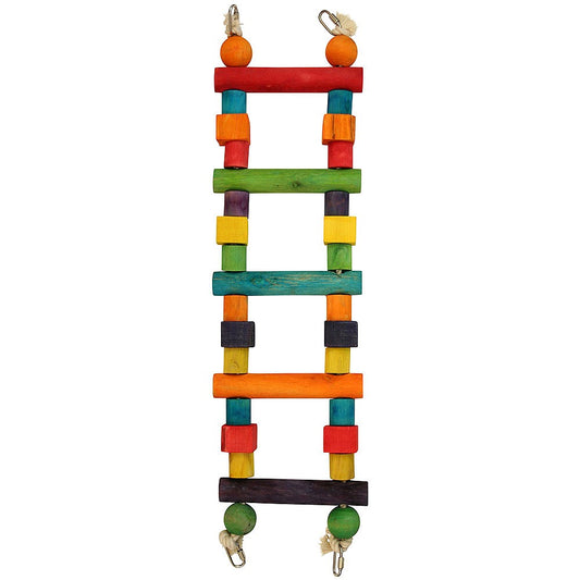 Rainbow Wooden Parrot Ladder - Small