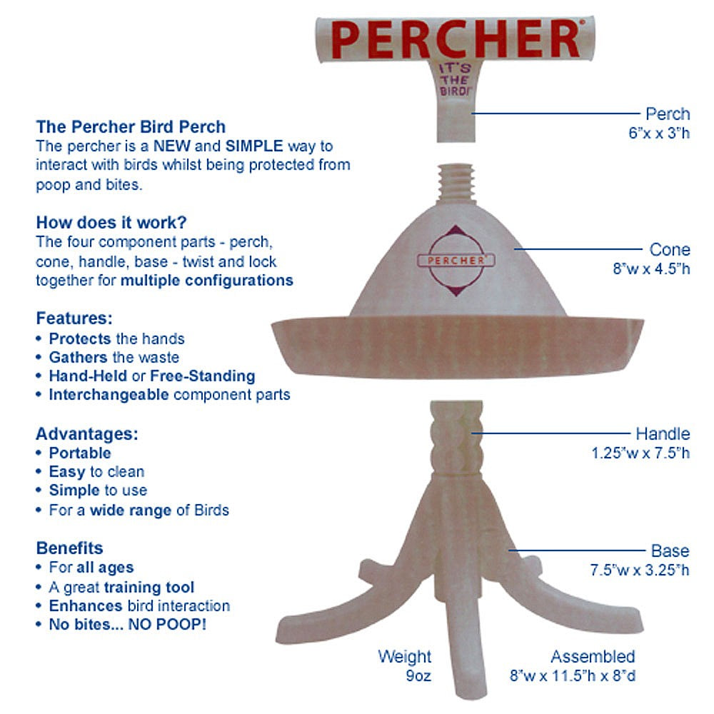 The Percher – Portable Parrot Training Perch | ShopParrots