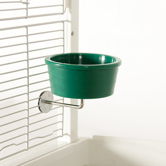 Parrot Feeding Bowl with Stainless Steel Holder Large