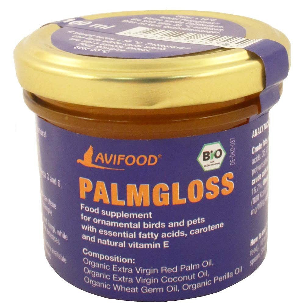 Palmgloss 100 ml dietary liquid supplement for parrots – supports feather health, skin condition and immune support