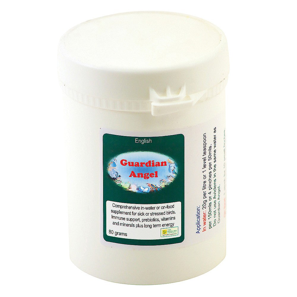 Guardian Angel 80 g ill bird supplement for parrots – immune and recovery support powder with vitamins and probiotics