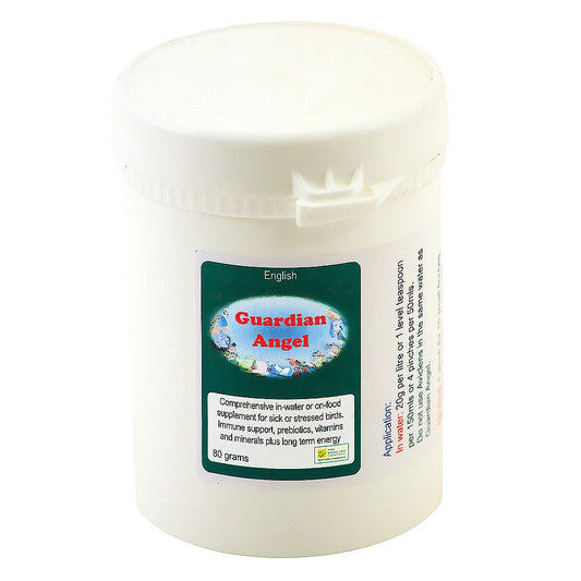 Guardian Angel 80 g ill bird supplement for parrots – immune and recovery support powder with vitamins and probiotics