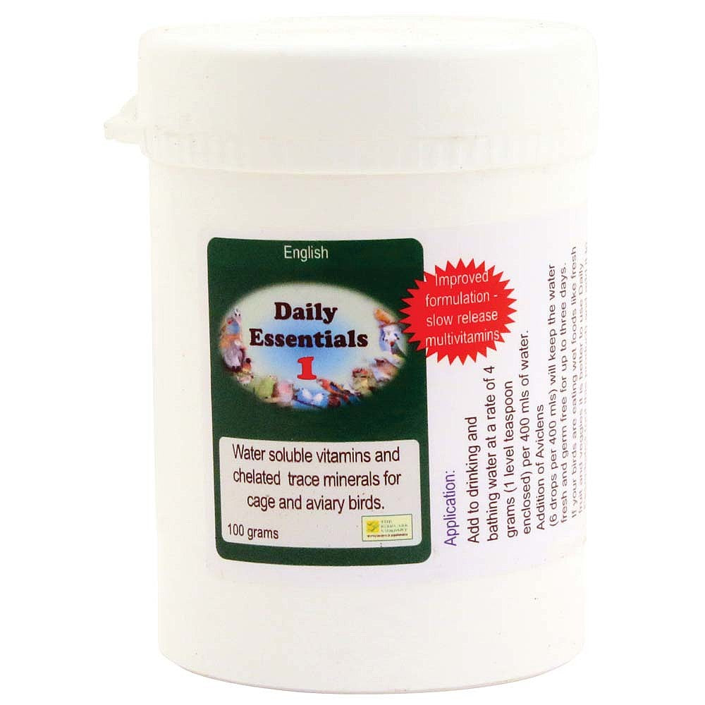 Daily Essentials 1 Soluble Multi-Vitamins for Parrots 100g