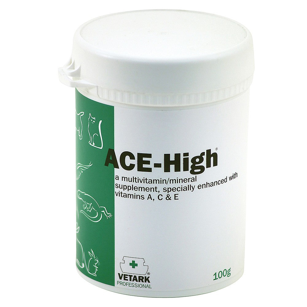 ACE-High 100 g powdered vitamin and mineral supplement for parrots – supports feather health, immunity and overall vitality
