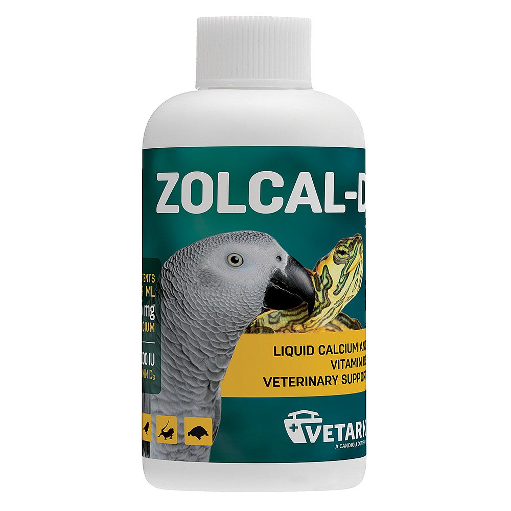 Zolcal‑D parrot supplement 120ml – promotes skeletal health and eggshell strength