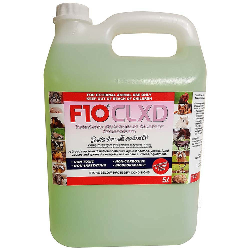 F10 CLXD Veterinary Disinfectant Cleanser Concentrate 5 Litre