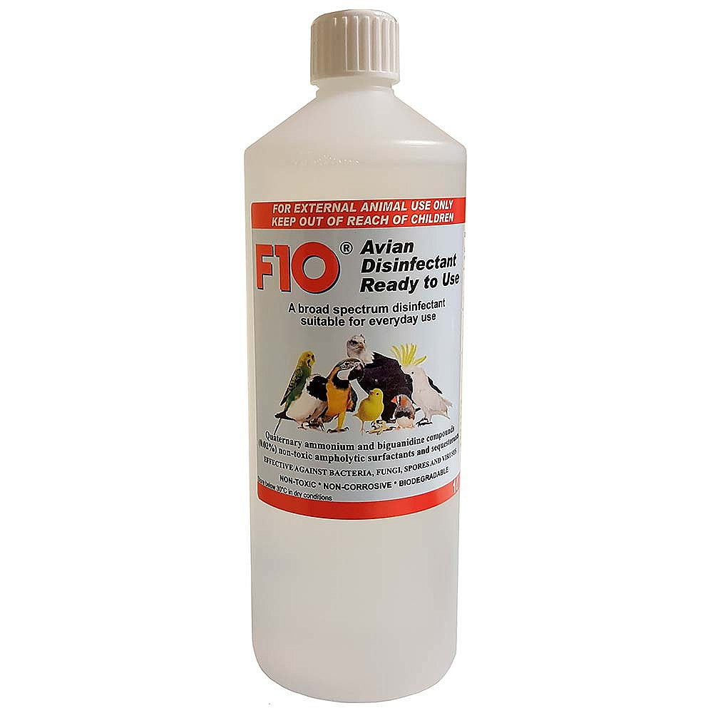 F10 Avian Disinfectant Ready to Use Spray 1 Litre - with Spray Top